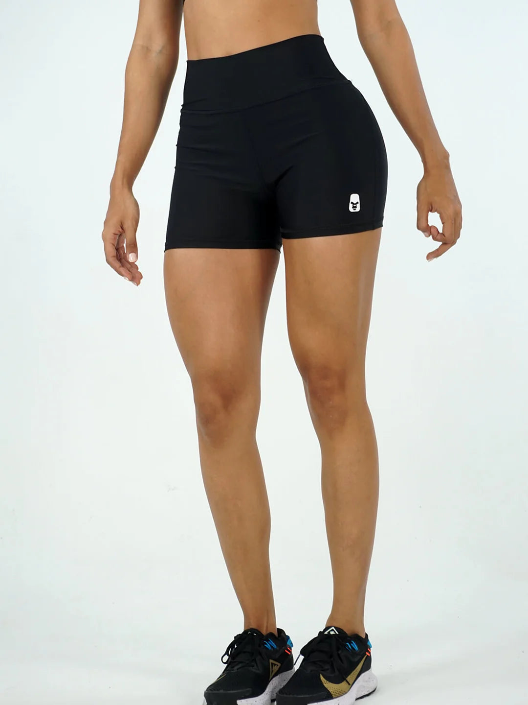 Conjunto Short Pretina Alta Y Top U Básico Negro